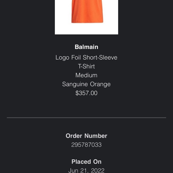Balmain Orange Shirt Authentic - Picture 5 of 5